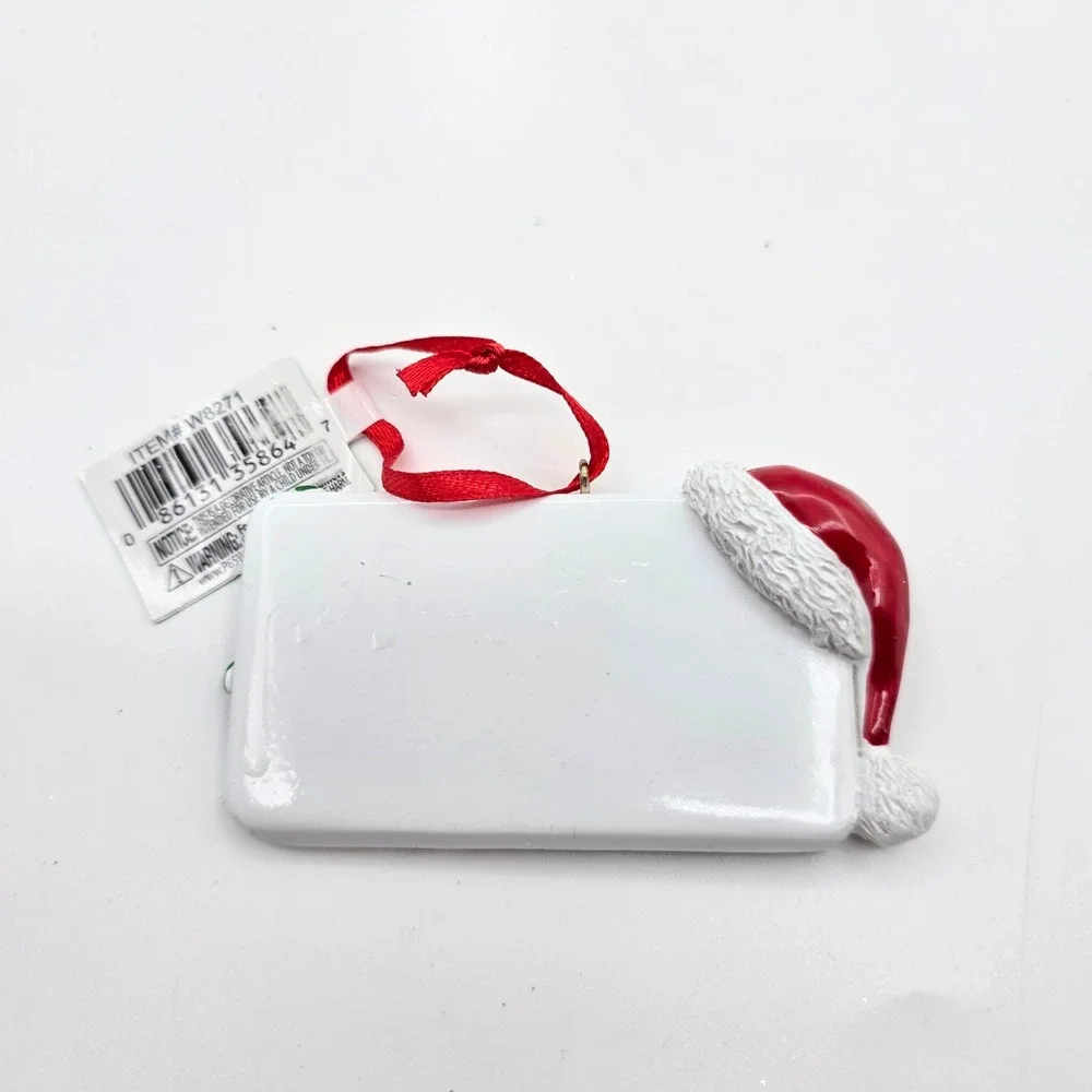 Kurt Adler Santa Hat Christmas Photo Frame Personalizable Ornament Holiday Decor